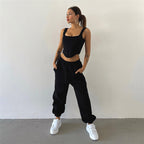 Damen Crop-Top mit integriertem Waist Trainer R&B