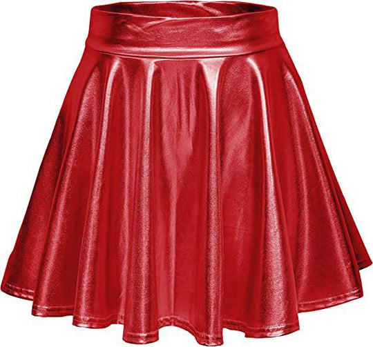 Damen Glänzender Etuikleid mit Weitem Saum R&B