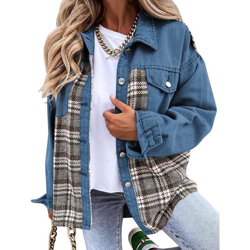 Damen modische Overshirt-Jacke R&B