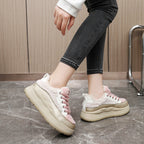 Damen modische Sneaker mit glänzenden Akzenten und kuscheliger Stoffoberfläche R&B