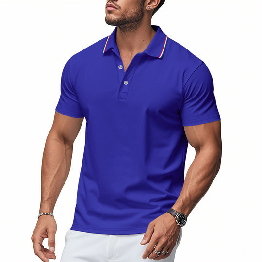 Herren Poloshirt mit modernem Kragen und feuchtigkeitsregulierender Technologie R&B