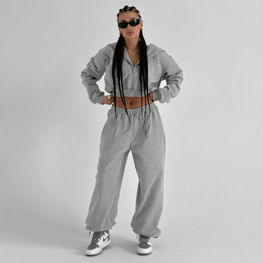 Damen Sportlicher Freizeitanzug mit lockerer Passform R&B