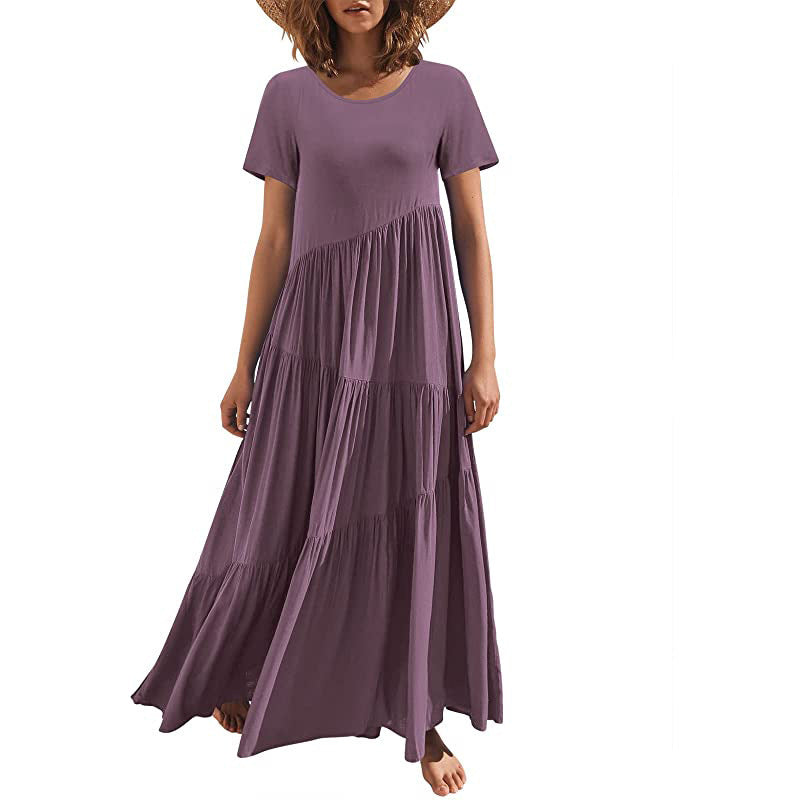 Damen Maxikleid mit lässiger Passform und fließendem Saum R&B
