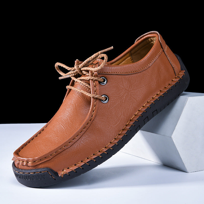 Herren Schnürschuhe im Mokassin-Stil mit rutschfester Sohle und handgenähter Verarbeitung R&B