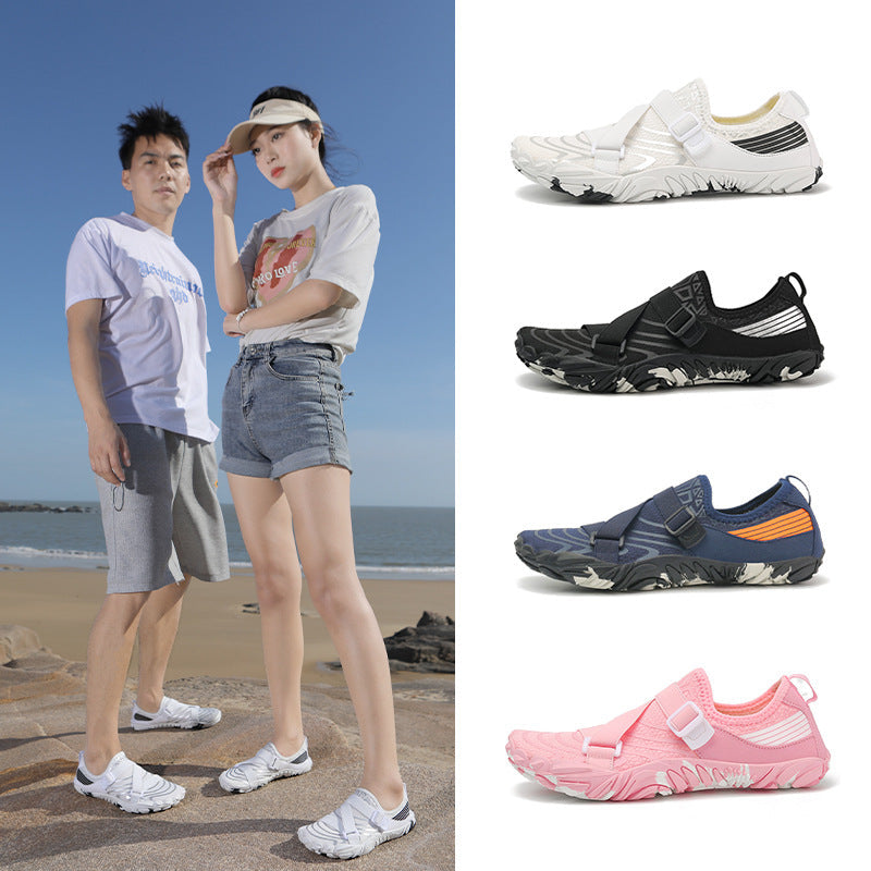 Damen Sportliche Aquafitness-Schuhe mit verstellbarem Gurt und rutschfester Sohle R&B