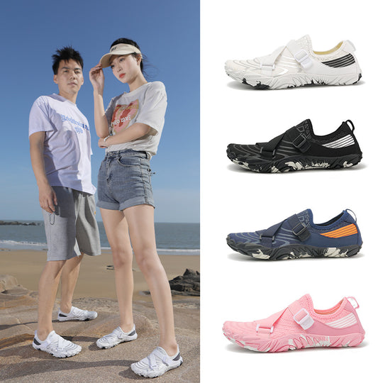 Damen Sportliche Aquafitness-Schuhe mit verstellbarem Gurt und rutschfester Sohle R&B