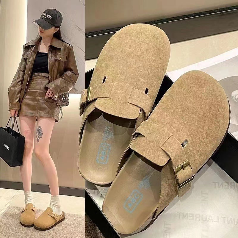 Damen Clogs mit modischen Riemen und rutschfester Sohle R&B