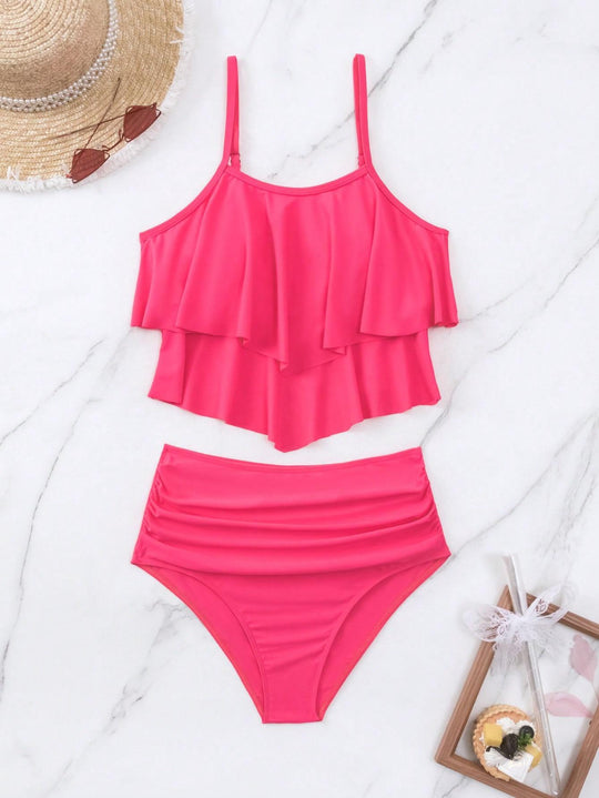 Damen Bikini-Set mit voluminösem Rüschendesign R&B