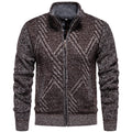 Herren sportliche Strickjacke mit modernem Zopfmuster R&B