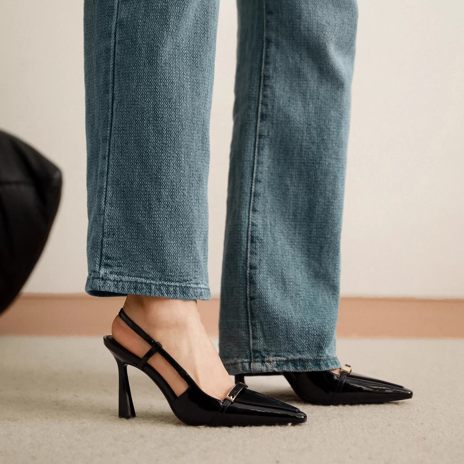 Damen elegante Slingback-Pumps mit schickem Schnallenverschluss R&B