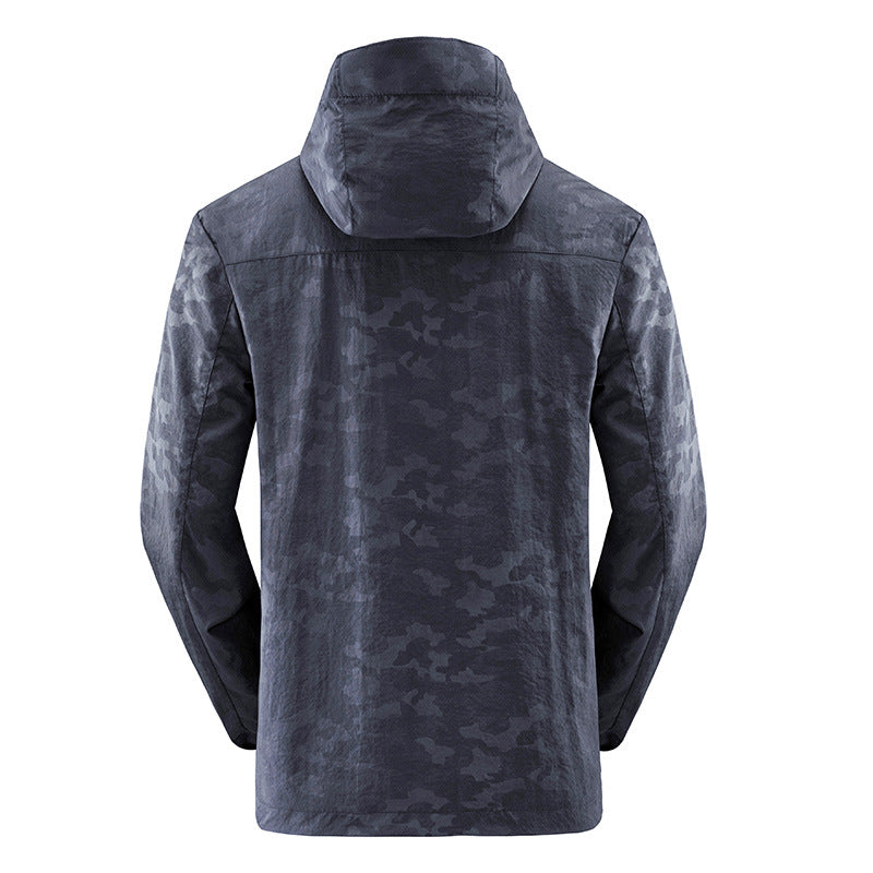 Herren wasserabweisende Camouflagejacke mit verstellbarer Kapuze R&B