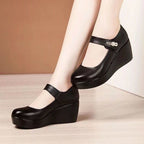 Damen Elegante Plateauschuhe mit modischem Riemen und luxuriösem Absatz R&B