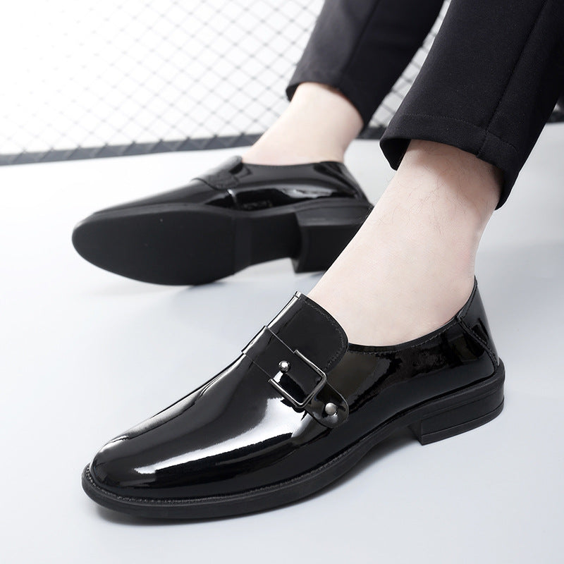 Herren Elegante Leder Slipper mit Schnalle R&B