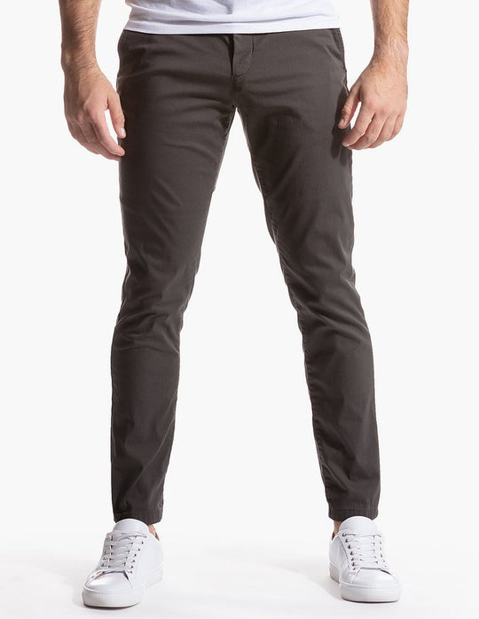 Herren elegante Chinohose mit elastischem Bund und schmalem Schnitt R&B