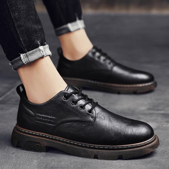 Herren Schnürschuhe aus hochwertigem Leder mit rutschfester Sohle R&B