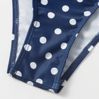 Damen Triangel-Bikini mit hochwertigem Punktmuster und verstellbaren Bändern