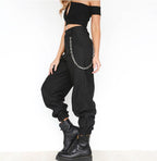 Damen Baggy-Hose mit Kettendetails und komfortablem Bund R&B