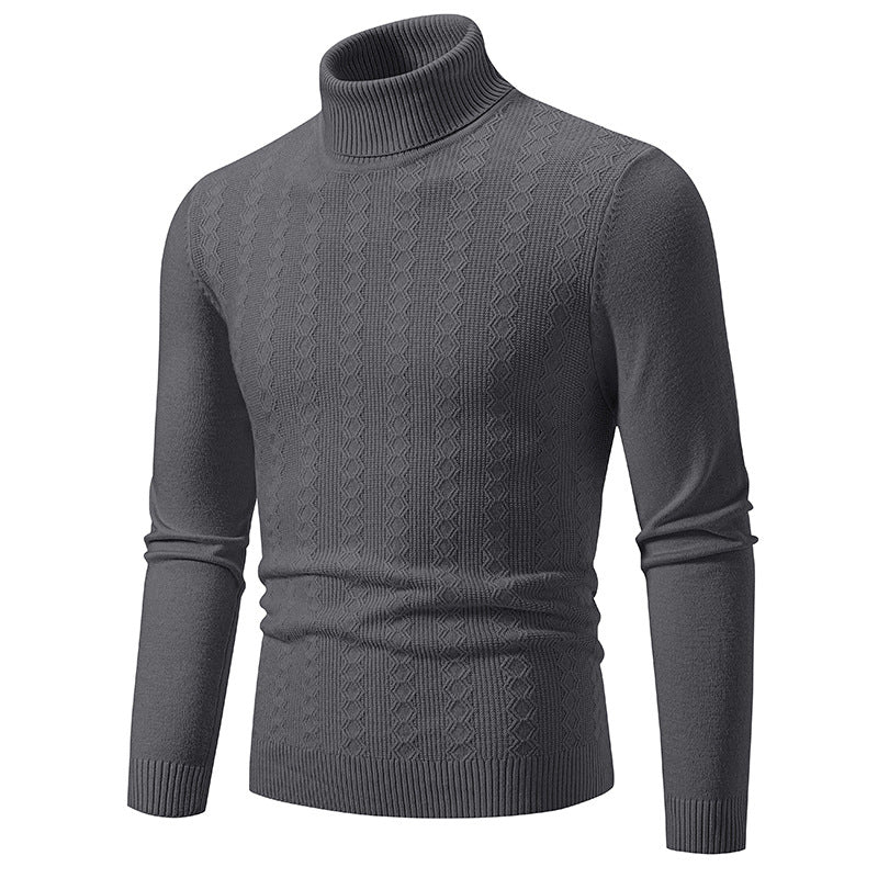 Herren Komfortabler Rollkragenpullover mit strukturiertem Design und hochwertiger Baumwolle R&B