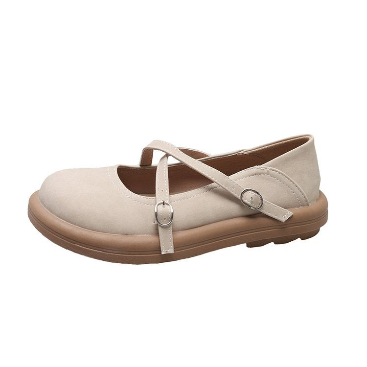 Damen Komfortable Mary Jane Ballerinas mit verstellbaren Riemen R&B
