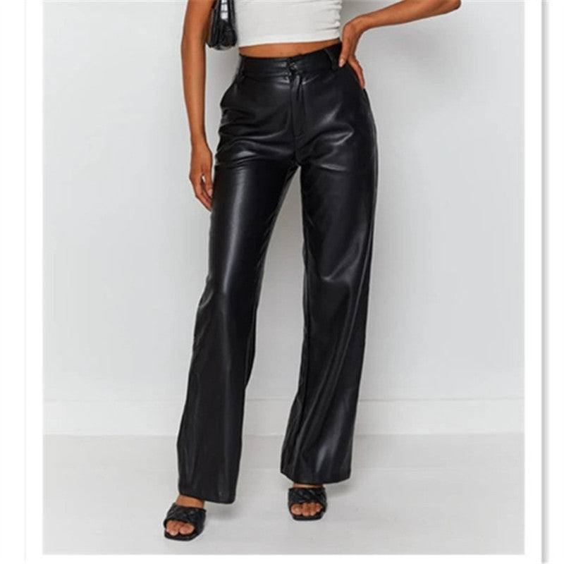 Damen Hochwertige Kunstleder-Hosen R&B
