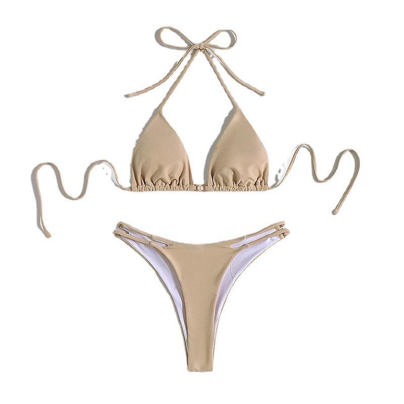 Damen Triangel-Bikini mit verstellbaren Trägern und elegantem Schnitt R&B