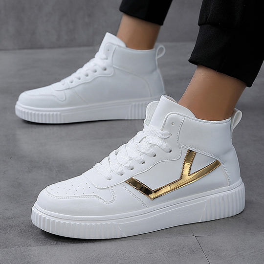 Damen Hochwertige High-Top Sneakers mit trendigem Design und komfortabler Sohle R&B