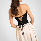 Damen Elegantes Maxikleid mit herzförmigem Ausschnitt und geschmeidigem Rock R&B