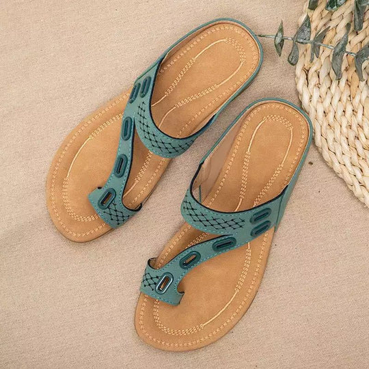 Damen komfortable Zehensandalen mit anatomischer Fußbettgestaltung R&B