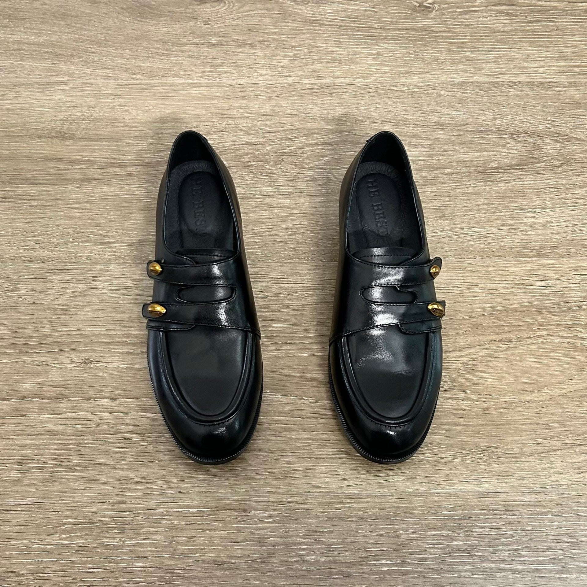Damen Mokassins mit dekorativen Schnallen und elegantem Glanz R&B
