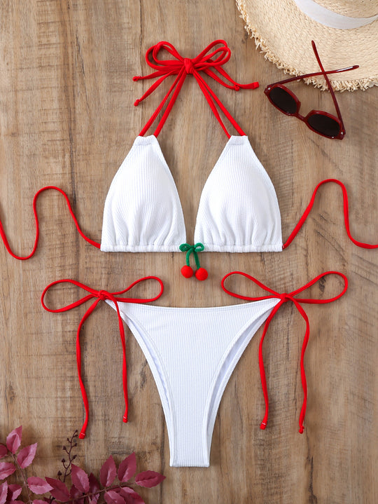 Damen Triangel-Bikini mit verspieltem Dekorelement R&B