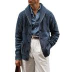 Herren Strickjacke mit innovativem Muster und großen Taschen