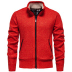 Herren sportliche Strickjacke mit Stehkragen R&B