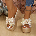 Damen Plattform Sandalen mit Schleifen-Detail R&B