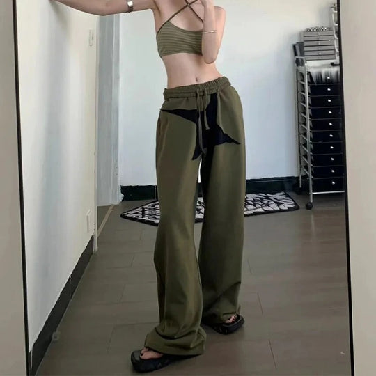 Damen Bequeme und lässige weite Jogginghose mit elastischem Bund und praktischen Taschen R&B