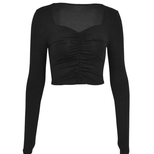 Damen Crop-Top mit raffinierten Raffungseffekten R&B