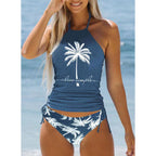 Damen trendiger Bikiniset mit Palmen-Motiv R&B