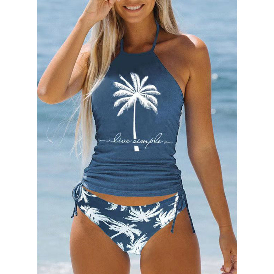 Damen trendiger Bikiniset mit Palmen-Motiv R&B