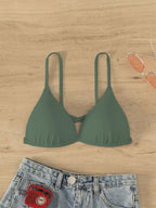 Damen Triangel-Bikinioberteil mit verstellbaren Riemen