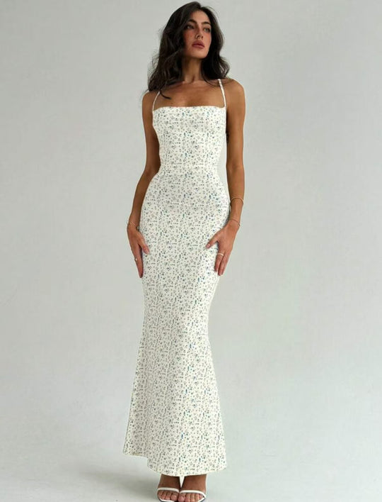 Damen Elegantes Sommerkleid mit zarten Blumenmuster und fließendem Schnitt R&B