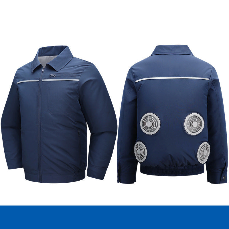 Herren nan atmungsaktive Kühljacke mit integrierten USB-Lüftern R&B