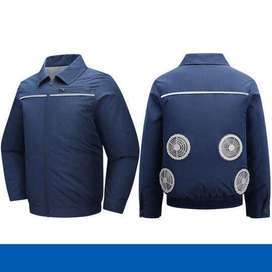 Herren nan atmungsaktive Kühljacke mit integrierten USB-Lüftern R&B