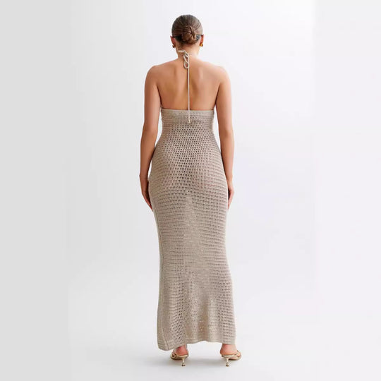 Damen Häkelkleid mit floralem Design R&B