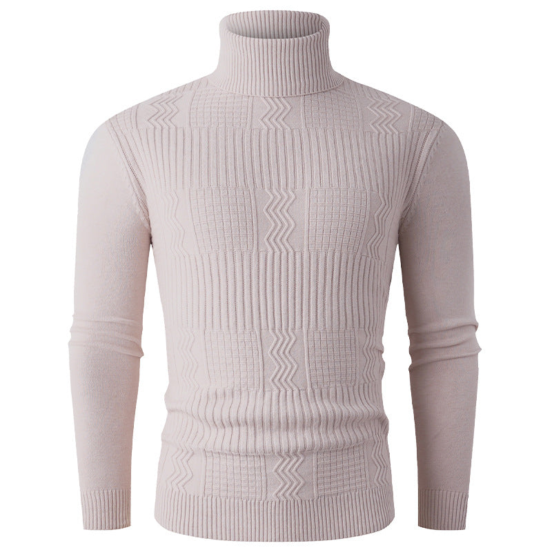 Herren eleganter Rollkragenpullover mit strukturiertem Design