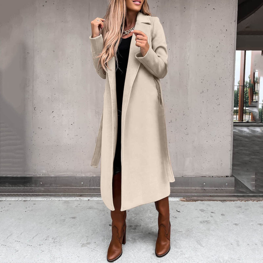 Damen eleganter und warmer Wollmantel R&B