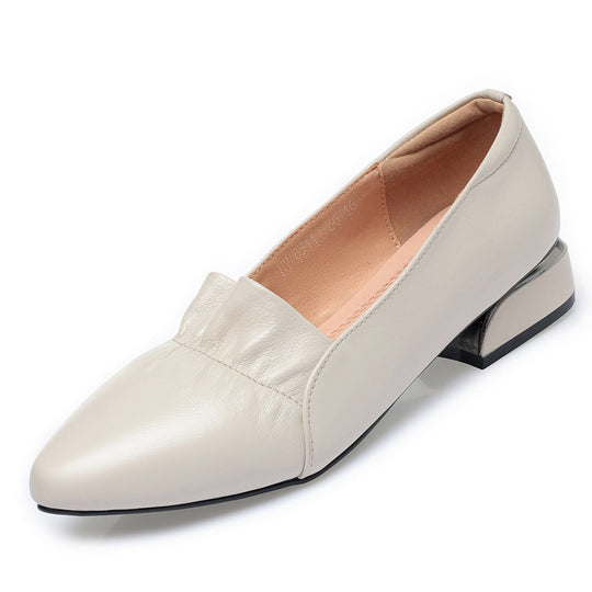 Damen Elegante Ballerinas mit elastischem Plateau und modischer Raffung R&B