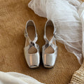 Damen Elegante Slingback-Ballerinas mit modischem Kreuzband R&B