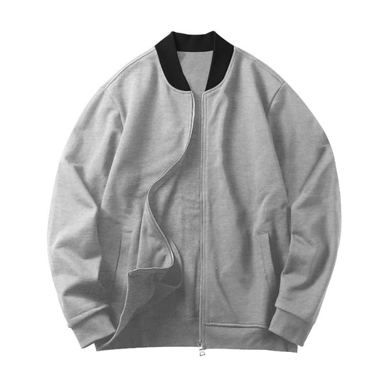 Herren sportliche Sweatjacke mit modernem Stehkragen R&B