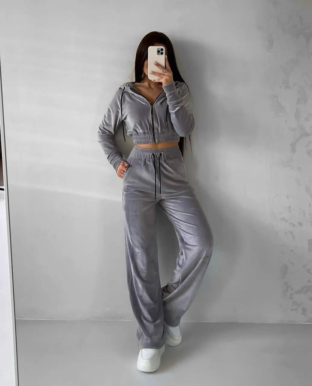 Damen sportliches Samt-Set R&B