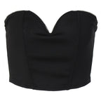Damen Bustier-Oberteil mit herzförmigem Ausschnitt und elegantem Glamour R&B
