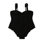 Damen Einteiler Badeanzug mit feinen Rüschendetails R&B